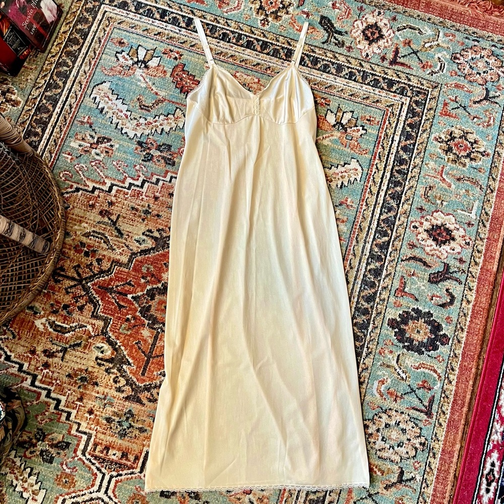 Vintage Cream Slip Dress